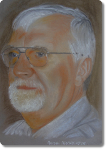 Antoni Niećko, autoportret - suche pastele
